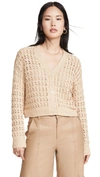 VINCE OPEN CABLE CARDIGAN