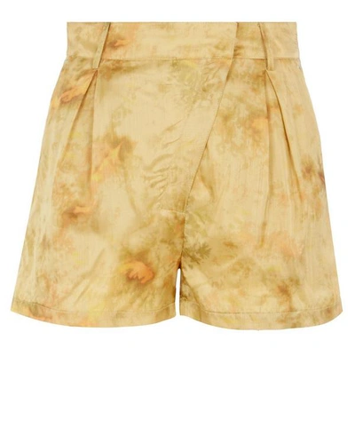 Andersson Bell Sunny Tie-dyed Shorts In Dark Yellow