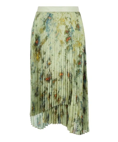 Andersson Bell Forest Tie-dyed Pleated Skirt In Green
