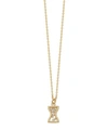 ASTLEY CLARKE GOLD PLATED VERMEIL SILVER BIOGRAPHY WHITE SAPPHIRE HOURGLASS PENDANT NECKLACE,000702331
