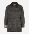 Barbour Beadnell Wax Two-pocket Jacket In Sage