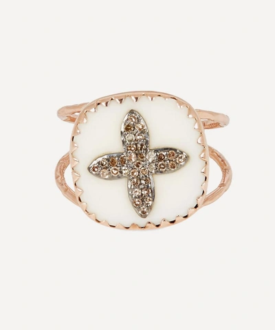 PASCALE MONVOISIN PASCALE MONVOISIN 9CT ROSE GOLD BOWIE NO 2 DIAMOND RING,000622712