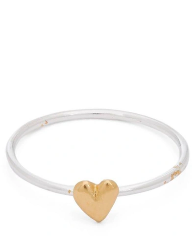Alex Monroe Gold And Silver Tiny Heart Ring In Gold/silver