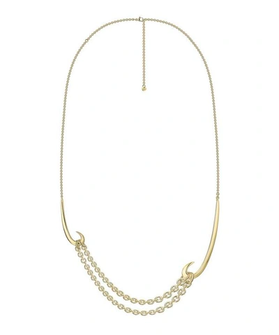 Shaun Leane Gold Plated Vermeil Silver Double Hook Necklace
