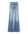 FRAME LE PALAZZO DOUBLE-WAISTBAND FLARED JEANS,000646542