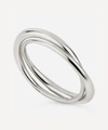 DINNY HALL SILVER SIGNATURE DOUBLE RING,000705741