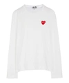 Comme Des Garçons Play Comme Des Gar Ons Play Mens White Cotton T-shirt In White