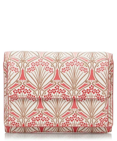 Liberty London Iphis Cherry Blossom Canvas Mini Trifold Wallet In Pink