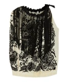 DRIES VAN NOTEN FLORAL EMBROIDERED ONE SLEEVE TOP,000644396