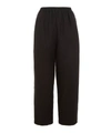 Eskandar Elasticated Waist Linen-voile Trousers In Black