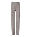 GIULIVA HERITAGE COLLECTION HOUNDSTOOTH LINEN STRAIGHT-LEG TROUSERS,000645203