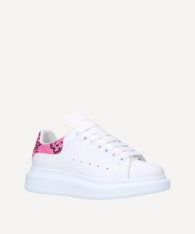 Alexander Mcqueen Womens Pink Comb Women's Runway Python-effect Leather Platform Trainers 4.5