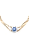 KOJIS GOLD SAPPHIRE AND DIAMOND SWAG NECKLACE,000648403