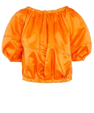 Marni Oversized Poplin Shirt In Carrot