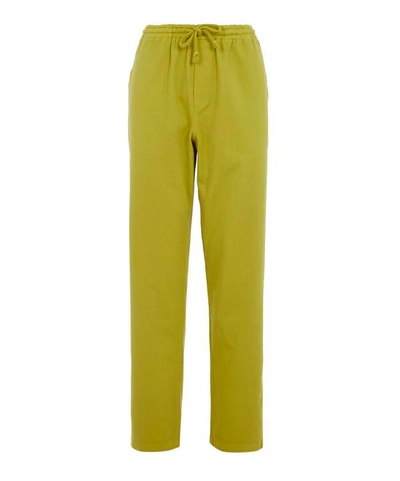 Paloma Wool Amigo Unisex Cotton Trousers In Green Olive