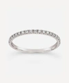 Dinny Hall White Gold Micro Set Half Eternity Ring In White Gold