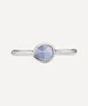 MONICA VINADER SILVER SIREN BLUE LACE AGATE SMALL STACKING RING,000706009