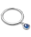 MONICA VINADER SILVER SIREN KYANITE CHARM RING,000706045