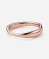 MONICA VINADER ROSE GOLD PLATED VERMEIL SILVER NURA REEF STACKING RING,000706107