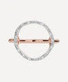 MONICA VINADER ROSE GOLD PLATED VERMEIL SILVER RIVA CIRCLE DIAMOND RING,000706108