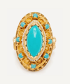 KOJIS GOLD TURQUOISE COCKTAIL RING,000706179