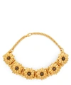 GUCCI GOLD-TONE FLOWER CHOKER NECKLACE,000705454