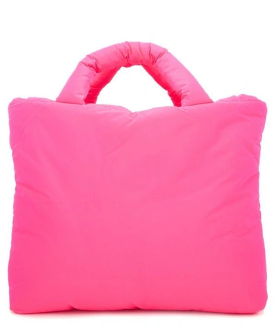 Kassl Editions Small Nylon Tote Bag In Fluoro Pink