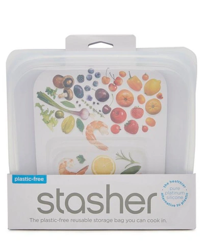 Stasher Reusable Silicone Sandwich Bag In Clear