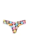 Commando Printed Microfiber Thong In Macaroons