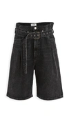 Agolde Reworked '90s Belted Denim Jeans In Pave In Pave