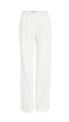 OFF-WHITE LINEN FORMAL trousers