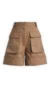 TIBI Cuffed Cargo Shorts
