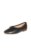 Mansur Gavriel Dream Leather Ballerina Flats In Black