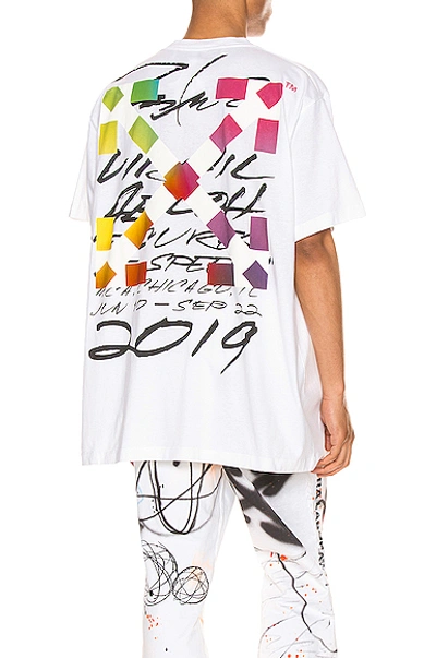 Off-white Oversize Futura Alien Jersey T-shirt In White,multi