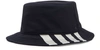 Thom Browne Navy Wool Classic 4-bar Bucket Hat In Navy
