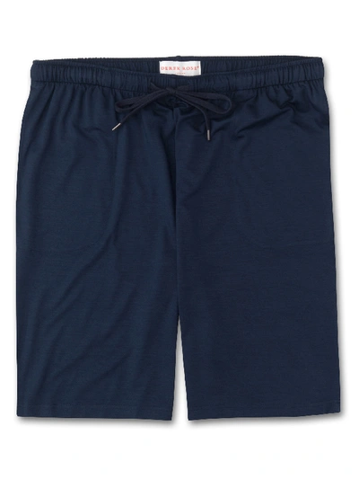 Derek Rose Men's Lounge Shorts Basel Micro Modal Stretch Navy