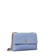 Tory Burch Kira Chevron Convertible Shoulder Bag In Bluewood