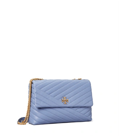 Tory Burch Kira Chevron Convertible Shoulder Bag In Bluewood