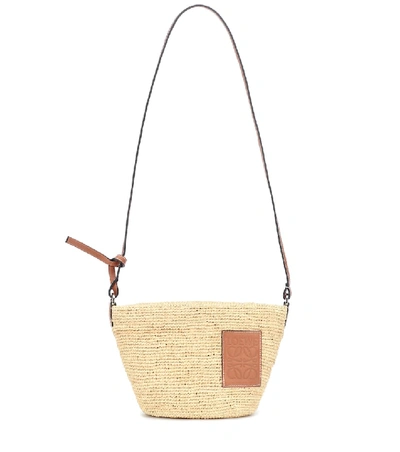 Loewe X Paula's Ibiza Pochette Raffia & Leather Shoulder Bag In Neutral