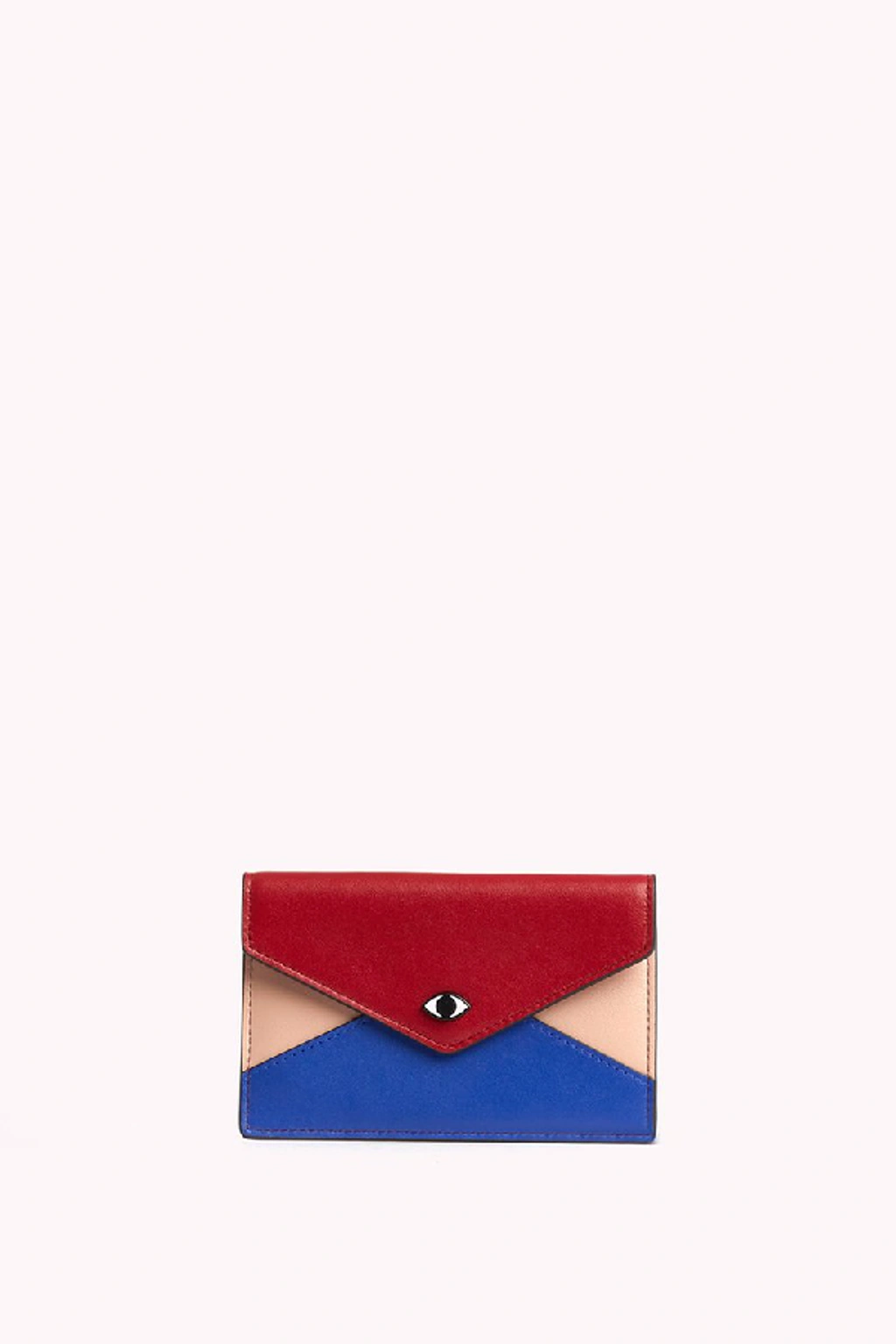 Rebecca Minkoff Red Leo Metro Fold-over Wallet With Eye Stud In