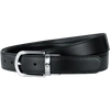 Montblanc Horseshoe Buckle Black/brown 30 Mm Reversible Leather Belt In Black / Brown
