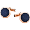 Montblanc Stainless Steel And Blue Goldstone Meisterstück Cufflinks In Rose
