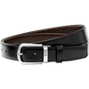 Montblanc Horseshoe Buckle Black/brown 30 Mm Reversible Leather Belt In Black / Brown