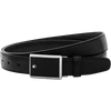 Montblanc Black 30 Mm Leather Belt In Black