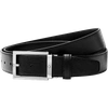 MONTBLANC BLACK 35 MM LEATHER BELT,114435