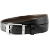 Montblanc Leather Reversible Pin Buckle Belt In Black / Brown
