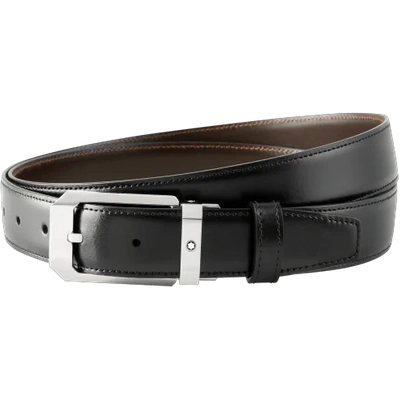 MONTBLANC BLACK/BROWN 30 MM REVERSIBLE LEATHER BELT,116579