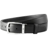 Montblanc Black 30 Mm Leather Belt In Black
