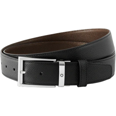 MONTBLANC BLACK/BROWN 35 MM REVERSIBLE LEATHER BELT,118436