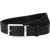 MONTBLANC BLACK 35 MM LEATHER BELT,126028